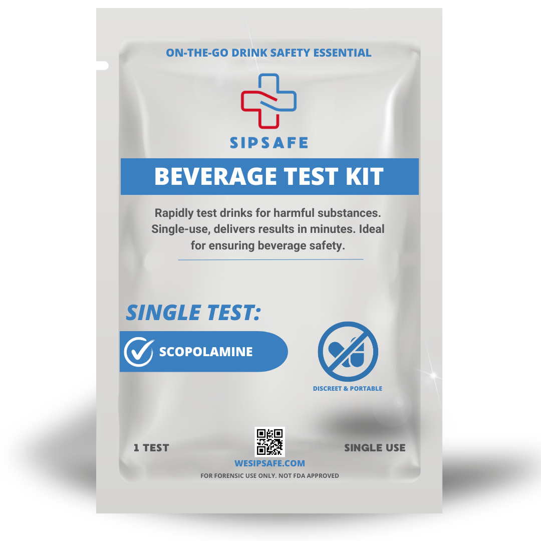 6 Pack - SipSafe Beverage Tampering Detection Kit for Scopolamine