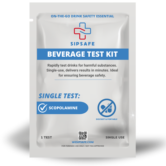 6 Pack - SipSafe Beverage Tampering Detection Kit for Scopolamine